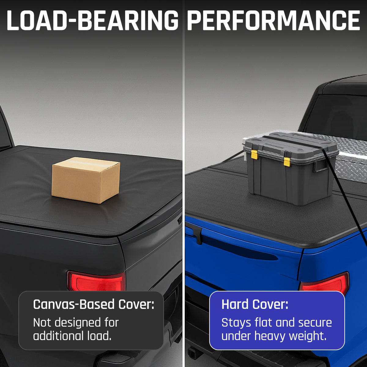 SPBTAR Truck Bed Top Hard Solid Tri-Fold Tonneau Cover, 5.10 ft Tonneau Cover for 2019-2025 Chevy Silverado & GMC Sierra 1500