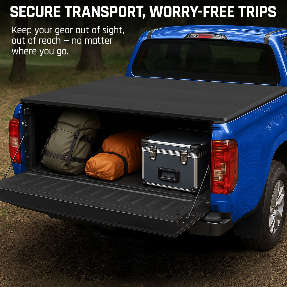 SPBTAR Soft Tri-fold Truck Bed Top Tonneau Cover, 6.75 ft Soft Tonneau Cover for 2017-2025 Ford F250 F350 Super Duty