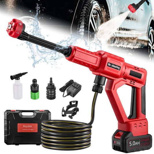 SPBTAR Cordless Pressure Washer, 1300 PSI 3.0 GPM High Power, Brushless Motor, 6-in-1 Adjustable Nozzle, Portable Cleaner for Car, RV, Boat, Yard