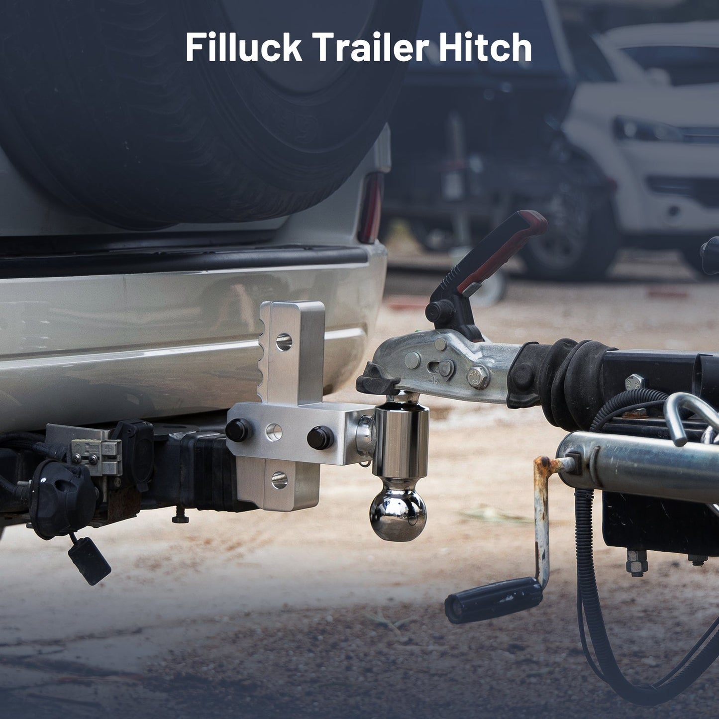 SPBTAR Heavy Duty Adjustable Trailer Hitch, Fits 2" Receiver, 6" Drop/Rise Aluminum Tow Hitch, 20,000 lbs GTW, Dual Ball (2" & 2‑5/16"), with Two Anti‑Theft Pins for Trucks & Trailers