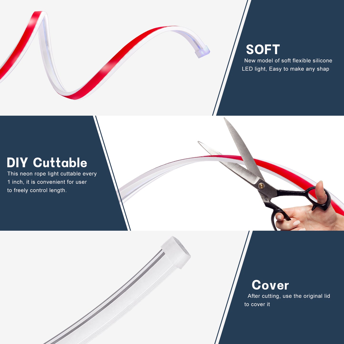 SPBTAR 71" Car Led Lights, LED Car Hood Lights Exterior Waterproof RGB Light for Car,Universal Engine Cover Decoration Accessories for Cars (White)