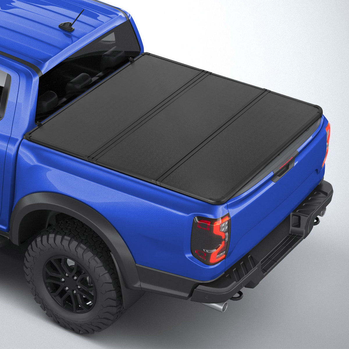 SPBTAR Truck Bed Top Hard Solid Tri-Fold Tonneau Cover, 5.10 ft Tonneau Cover for 2019-2025 Chevy Silverado & GMC Sierra 1500