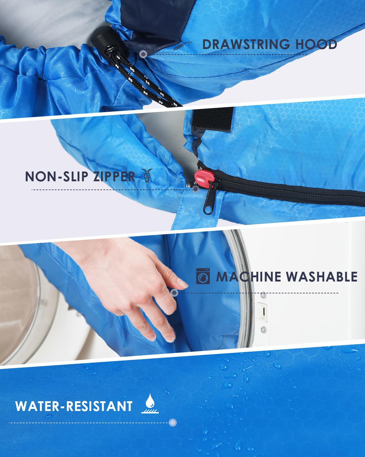 SPBTAR Sleeping Bag, Waterproof Portable Sleeping Bags for Adults with Compression Sack for All Season Camping, Hiking, Tent, Travel