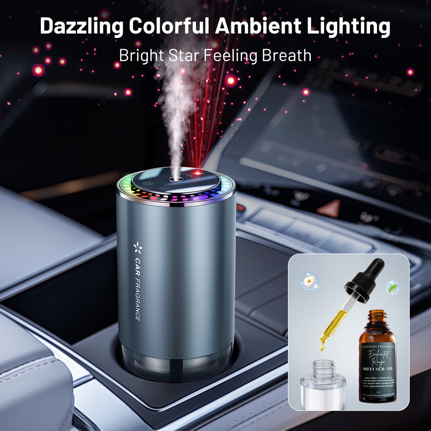 SPBTAR Pure Gardenia Scented Oil for Cars - 50ml Refill for Smart Auto Air Fresheners & Diffusers, Eliminates Odors, Alcohol-Free, Long-Lasting Aromatherapy