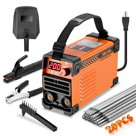 SPBTAR Stick Welder 200Amp 110V ARC Welding Machine, Mini Portable IGBT Inverter Welder Kit w/ 20 Rods, Hot Start, Anti-Stick, Arc Force, for 1/16-1/8" Rod